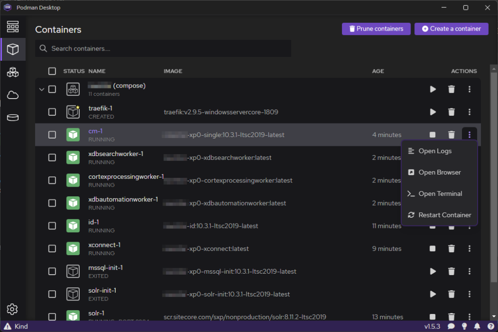 Podman desktop ui