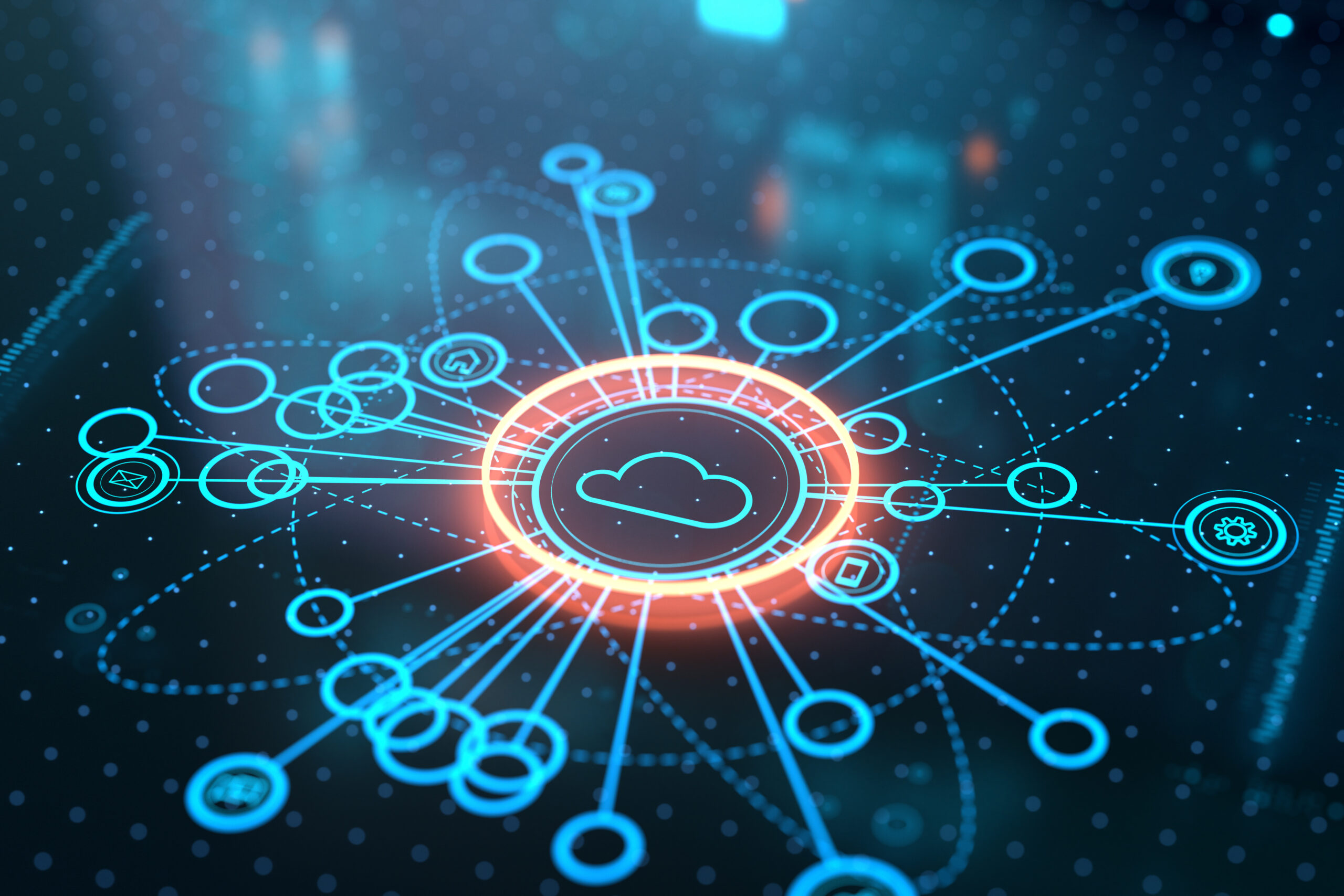 Internet Infrastructure Concept. Abstract Technology Background.