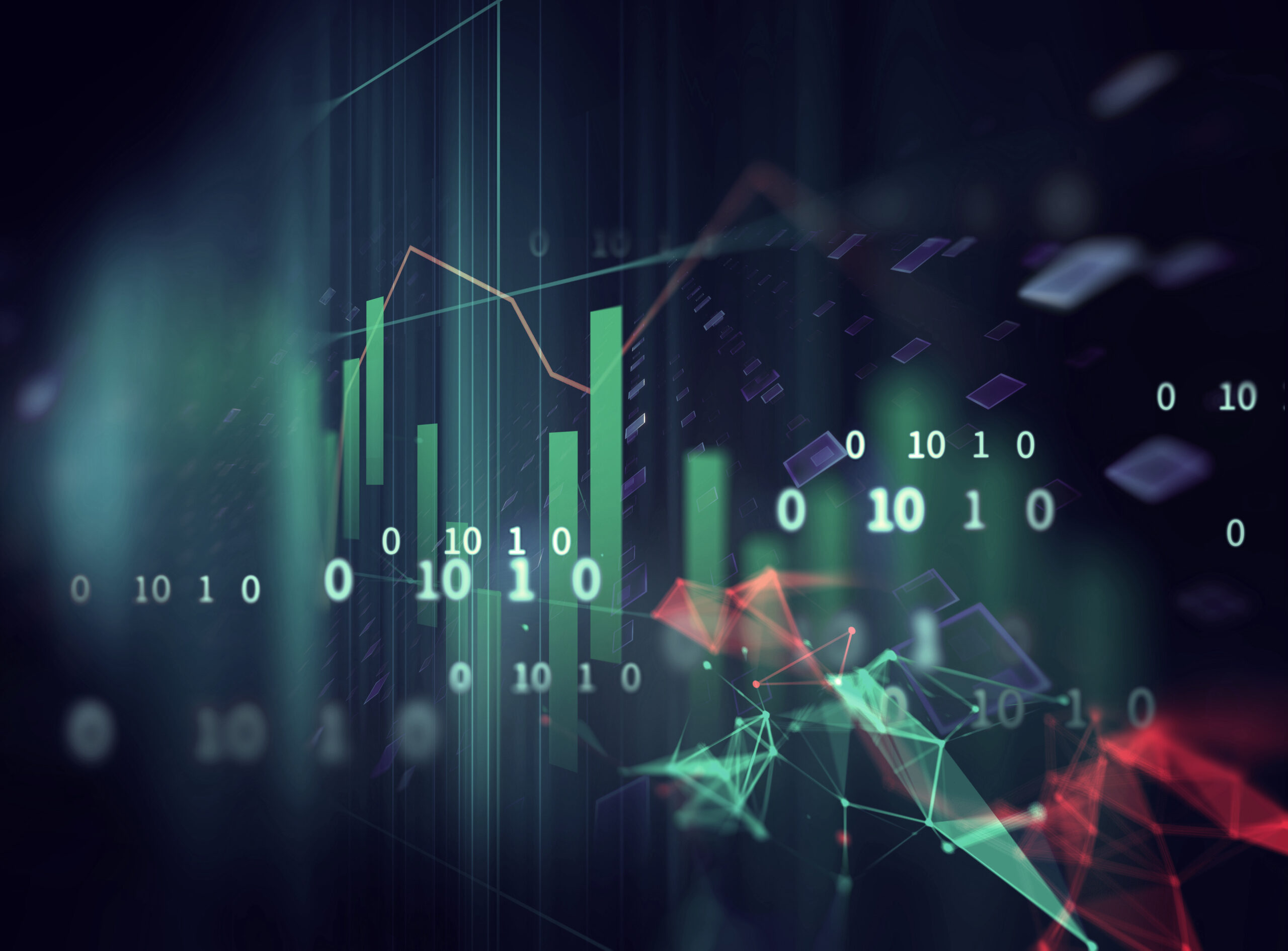 Technical Financial Graph On Technology Abstract Background