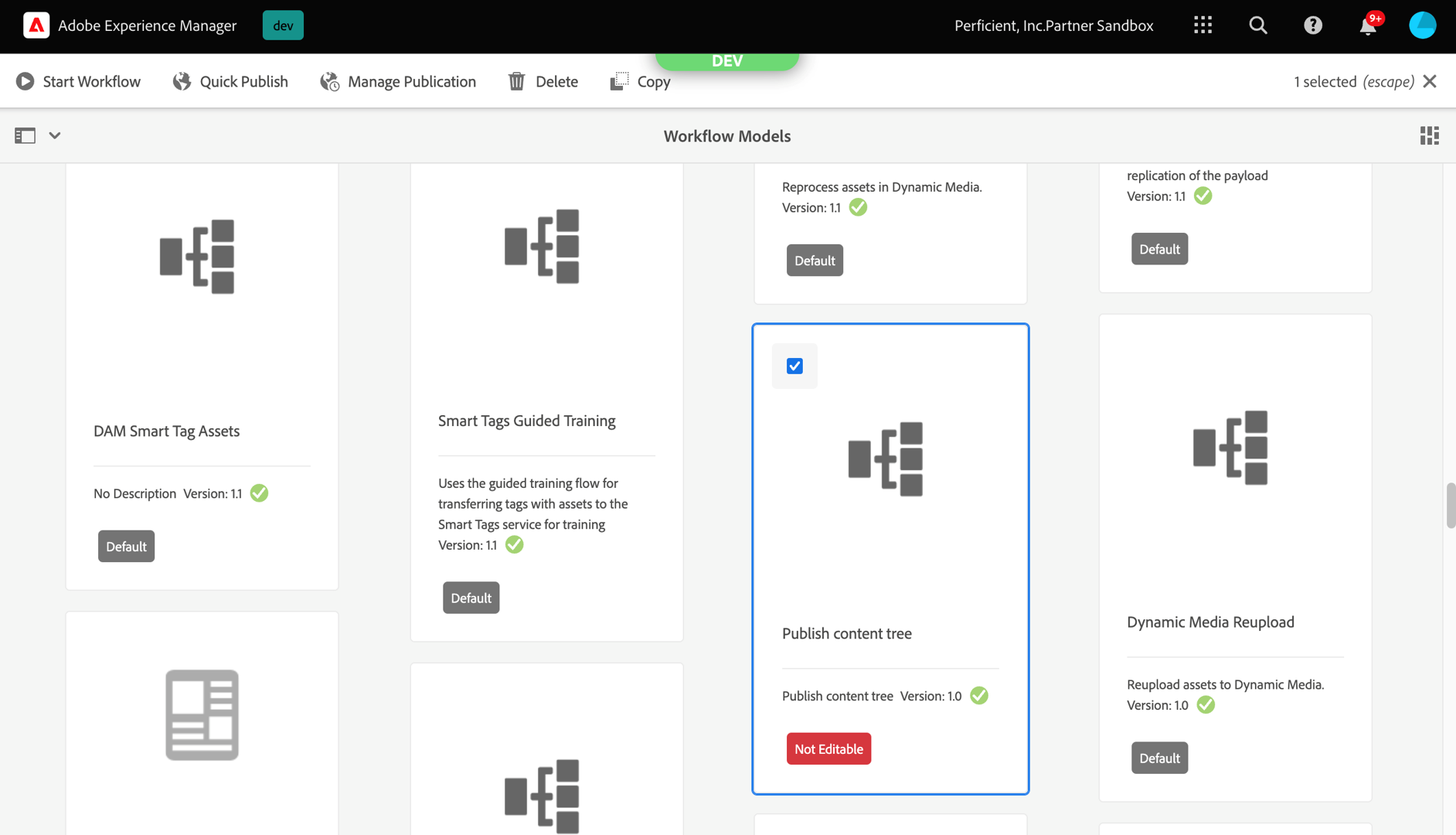 AEM Workflow Models and Publish Content Tree