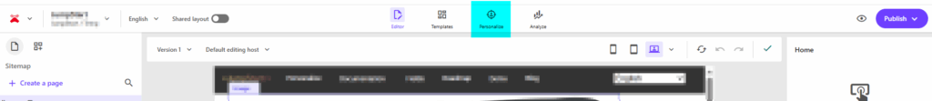 Personalize Tab