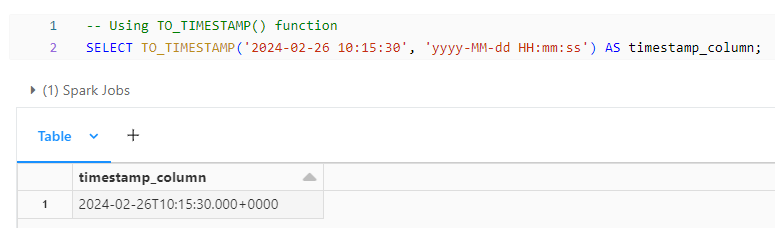 To Timestamp Function