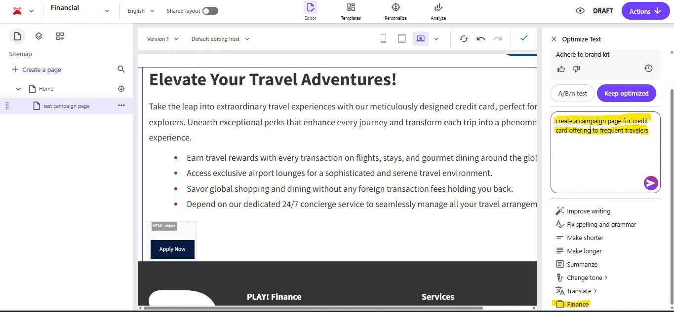 Campaign Page